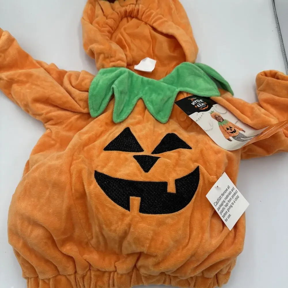 Hyde & Eek Soft Pullover Pumpkin‎ Halloween Costume Hood Infant Baby 12-18 Month